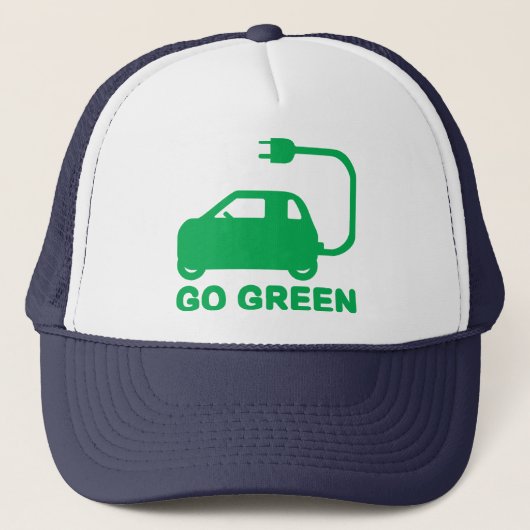 Kies voor groene ~ Drive Electric Cars Trucker Pet (Voorkant)