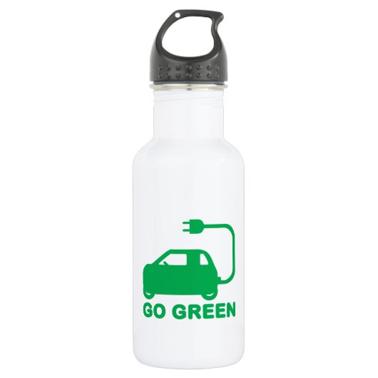 Kies voor groene ~ Drive Electric Cars Waterfles (Voorkant)