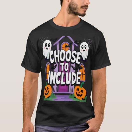 Kies voor: Halloween Ghost en Pumpkin T-shirt (Voorkant)