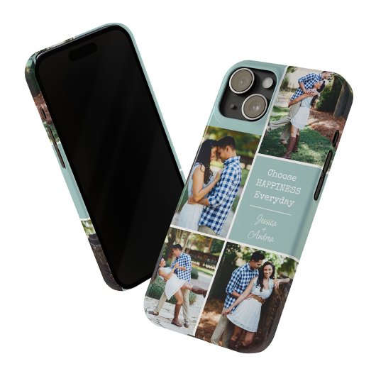 Kies voor Happiness Everyday Custom Photo Collage Case-Mate iPhone Case