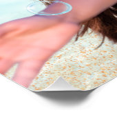 Kies voor Happiness Now Inspirerend Beach Poster (Hoek)