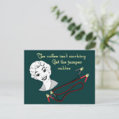 Kies voor het Jumper Cables Briefkaart (Staand voorkant)