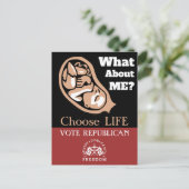Kies voor het leven voor een republikeins ProLife Briefkaart (Staand voorkant)