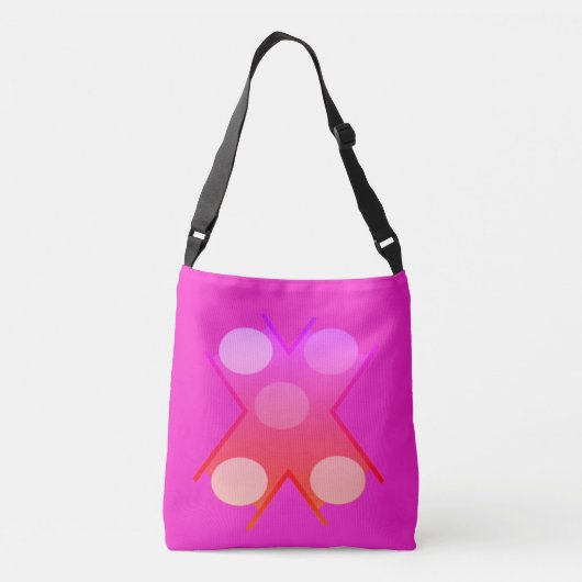Kies voor het logo heldere roze design crossbody tas (Achterkant)