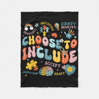 Kies voor inclusie inclusieproblemen Autisme bewus Fleece Deken