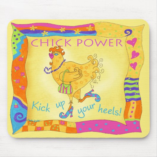 Kies voor je kuikenpluim muismat (Voorkant)