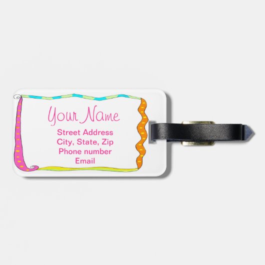 Kies voor je witte Bagagelabel (Achterkant horizontaal)