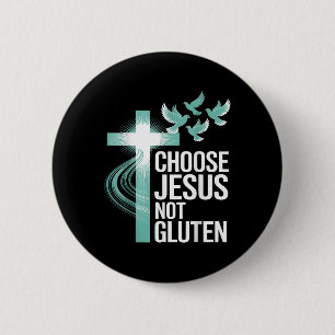 Kies voor Jesus Not Gluten Christelijk Ronde Button 5,7 Cm