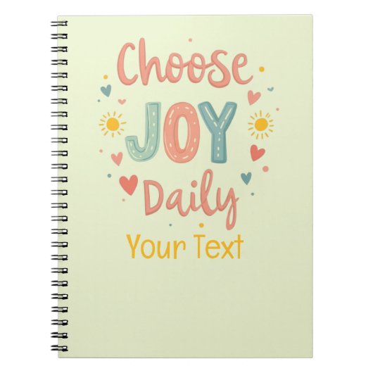 Kies voor Joy Daily Pastel Doodle Notitieboek (Voorkant)