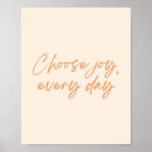Kies voor Joy, Everyday - Trendy Cursive Print (Voorkant)