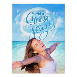Kies voor Joy Inspirerend Beach Poster