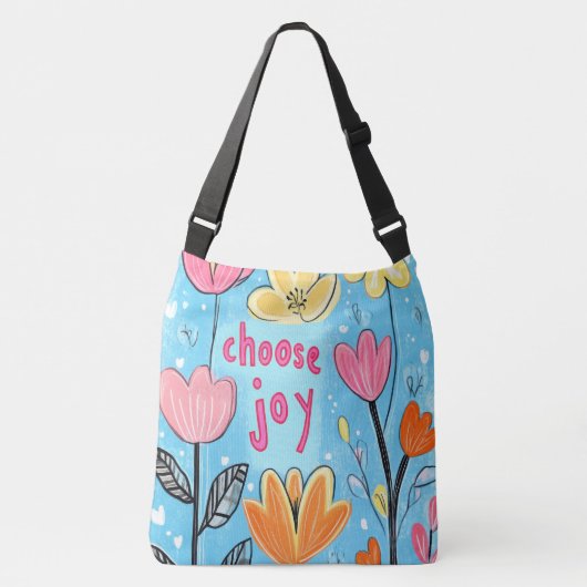 Kies voor Joy Kleurrijke Bloemenkunst Crossbody Tas (Voorkant)
