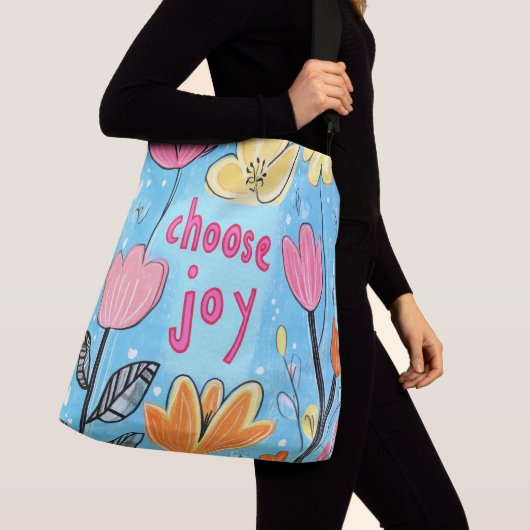 Kies voor Joy Kleurrijke Bloemenkunst Crossbody Tas (Dichtbij)