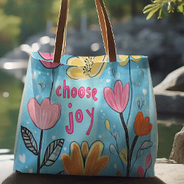 Kies voor Joy Kleurrijke Bloemenkunst Tote Bag