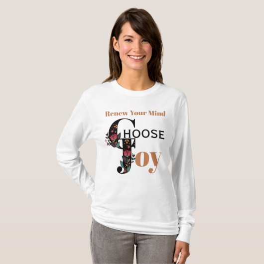 Kies voor Joy long-sleeved T-Shirt (Voorkant volledig)