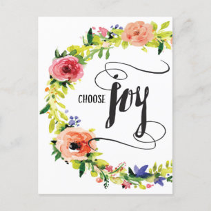Kies voor Joy, met Flowers Briefkaart