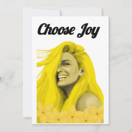 "Kies voor Joy Modern Invitation – Positive Party, Kaart