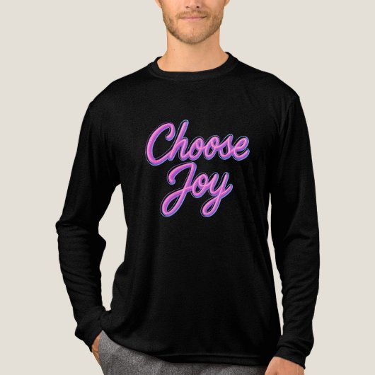 Kies voor Joy Neon Lights Design Tri-Blend Shirt (Voorkant volledig)