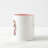 Kies voor Joy Skull and Flowers Tweekleurige Koffiemok (Center)