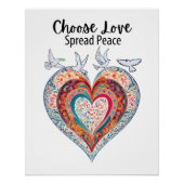 Kies voor liefde en vrede verspreiden perfect poster (Voorkant)