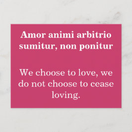 Kies voor liefde - Publilius Syrus quote Briefkaart