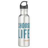 Kies voor Life Deuteronomie 30:19 Pro-Life Waterfles (Voorkant)