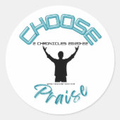 Kies voor lof ronde sticker (Voorkant)