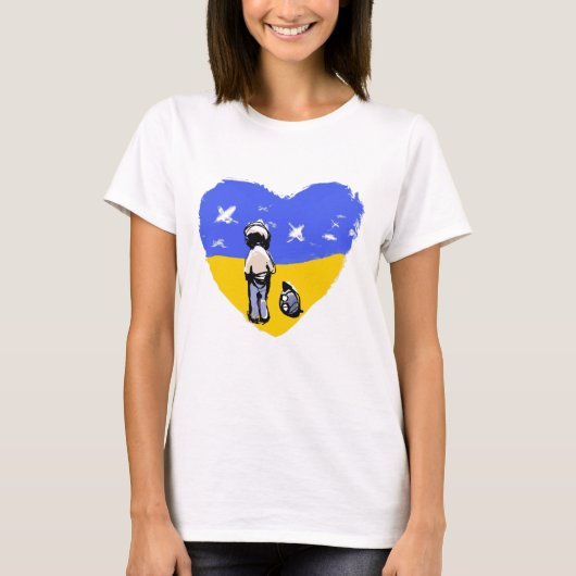 Kies voor Love No War Ukraine T-shirt (Voorkant)