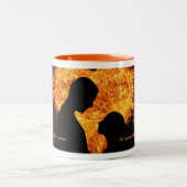 Kies voor macht of liefde tweekleurige koffiemok (Center)