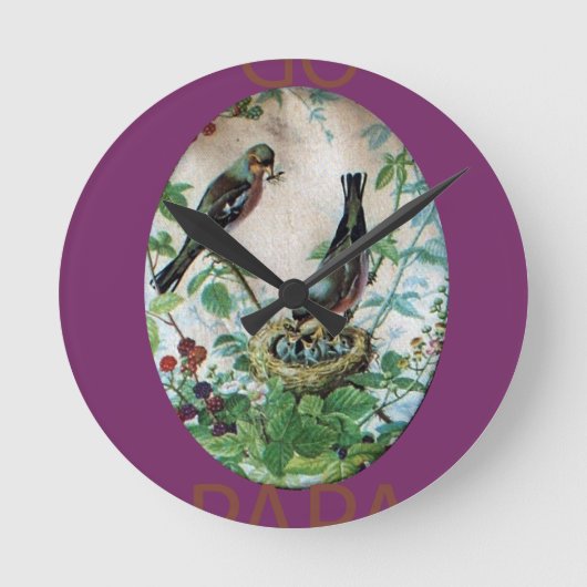 Kies voor Papa Time eenvoudige basisbehoeften Prod Ronde Klok (Voorkant)