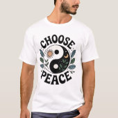 Kies voor Peace Yin Yang T-shirt (Voorkant)