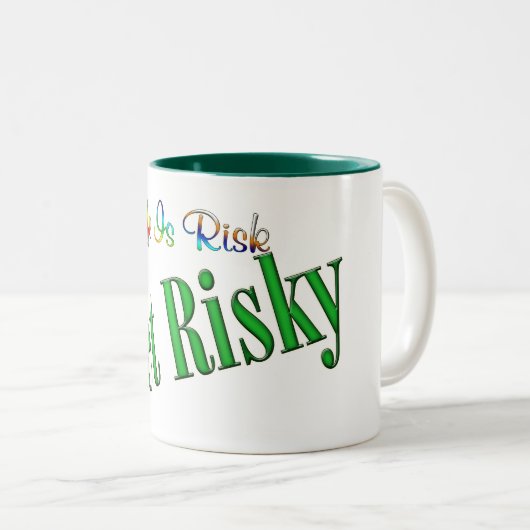 Kies voor Risky Tweekleurige Koffiemok (Voorkant rechts)