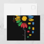 Kies voor Sind Autisme - Zonnebloem Aankondigingskaart (Voorkant / Achterkant)