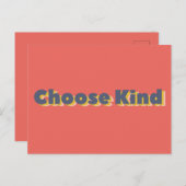 Kies voor Vette 3D-typografie Briefkaart (Voorkant / Achterkant)