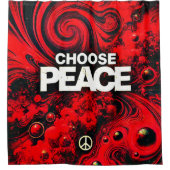 Kies voor vrede douchegordijn (Voorkant)