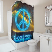 Kies voor vrede douchegordijn (In situ)