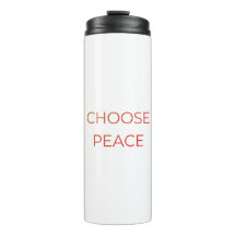 Kies voor Vrede Thermische Tumbler | Minimaal Zach