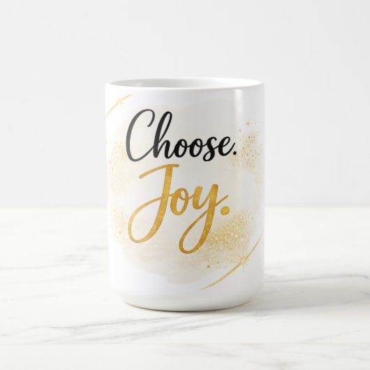 Kies voor vreugde inspirerende cadeau mok (Center)