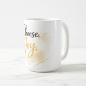 Kies voor vreugde inspirerende cadeau mok (Voorkant rechts)