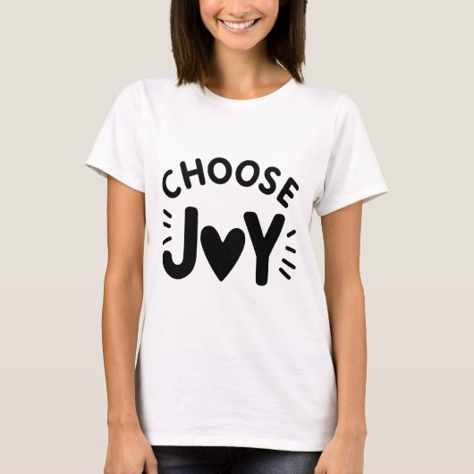 "Kies voor vreugde" opheffen T-shirt (Voorkant)