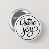 Kies voor vreugde positieve inspiratie ronde button 5,7 cm (Voorkant /achterkant)