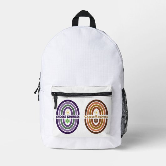 Kies voor vriendelijkheid. Maak de wereld vriendel Bedrukte Rugzak (Voorkant)