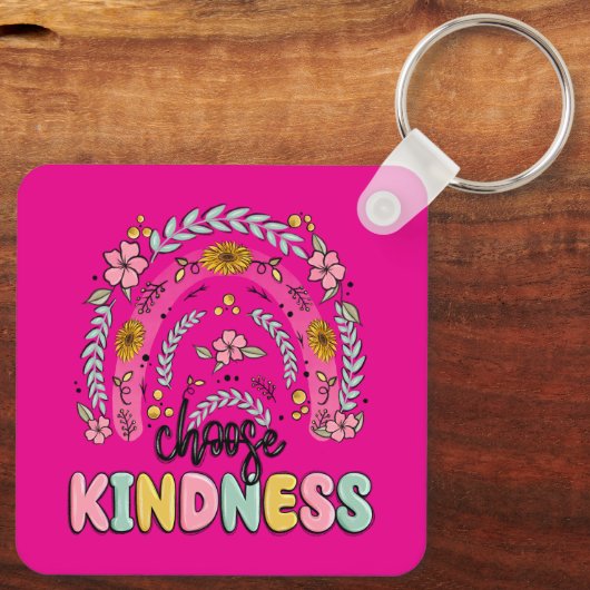 Kies voor vriendelijkheid sleutelhanger (Achterkant)