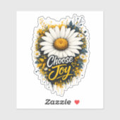 Kies voor vrolijke madeliefjes bloem sticker (Vel)