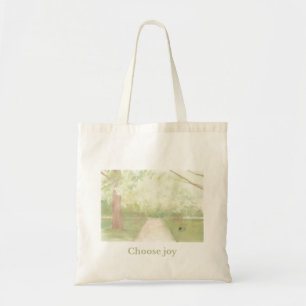 Kies voor vrolijkheid aesthetic tas zachte natuu