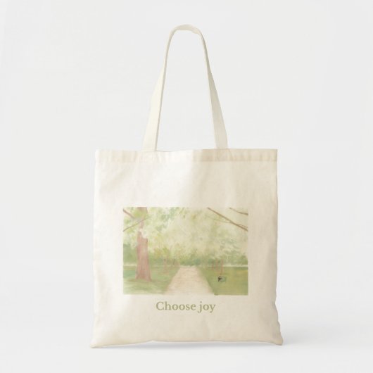 Kies voor vrolijkheid aesthetic tas | zachte natuu (Voorkant)