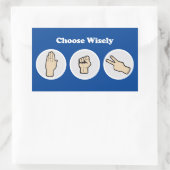 Kies voor Wisely Rechthoekige Sticker (Tas)