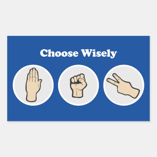 Kies voor Wisely Rechthoekige Sticker (Voorkant)