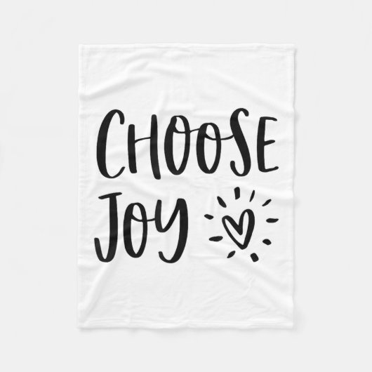 Kies vreugde geluk hart inspirerend motiverend fleece deken (Voorkant)