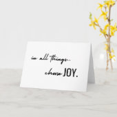 Kies vreugde. In alle dingen. Wenskaarten en brief Kaart (Gele Bloem)